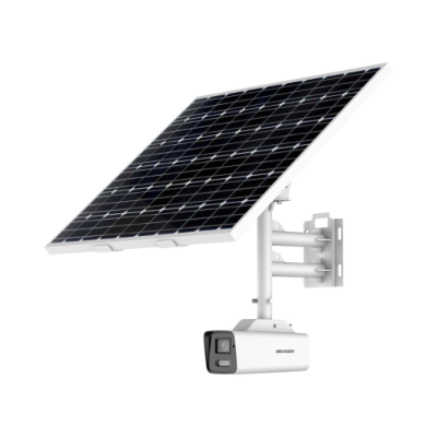 Hikvision 2XS6AG1LC322 8MP ColorVu Bullet Solar Power 4G Camera, 80W Panel, With Battery, 2.8mm