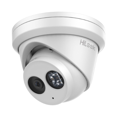 HiLook 8MP Outdoor Turret Camera, IntelliSense, H.265, 30m IR, Mic, IP67, 2.8mm